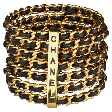 chanel bracelet white gold|vintage chanel bracelet gold.